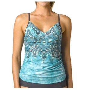PrAna Moorea tie dye Tankini with matching bottoms